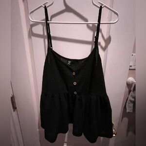 SHEIN Black Buttoned Camisole Top